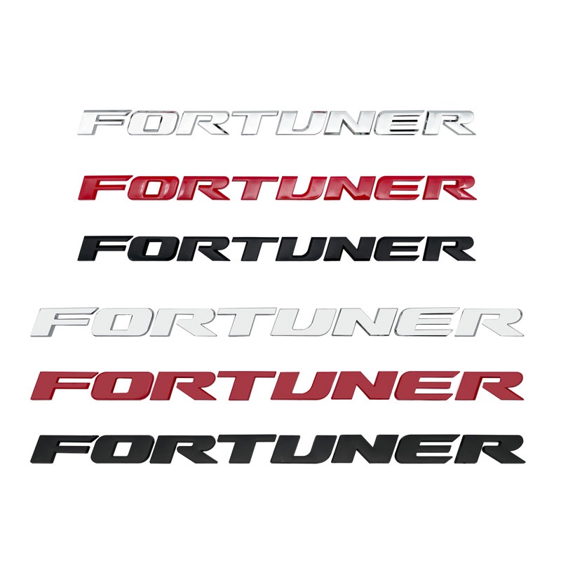 Miếng Dán LOGO 3D Bằng CHROME Trang Trí Xe Hơi Toyota Fortuner