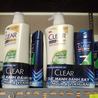 Dầu gội đầu Clear sạch gàu 630g tặng 1 chai dầu gội clear men 140g