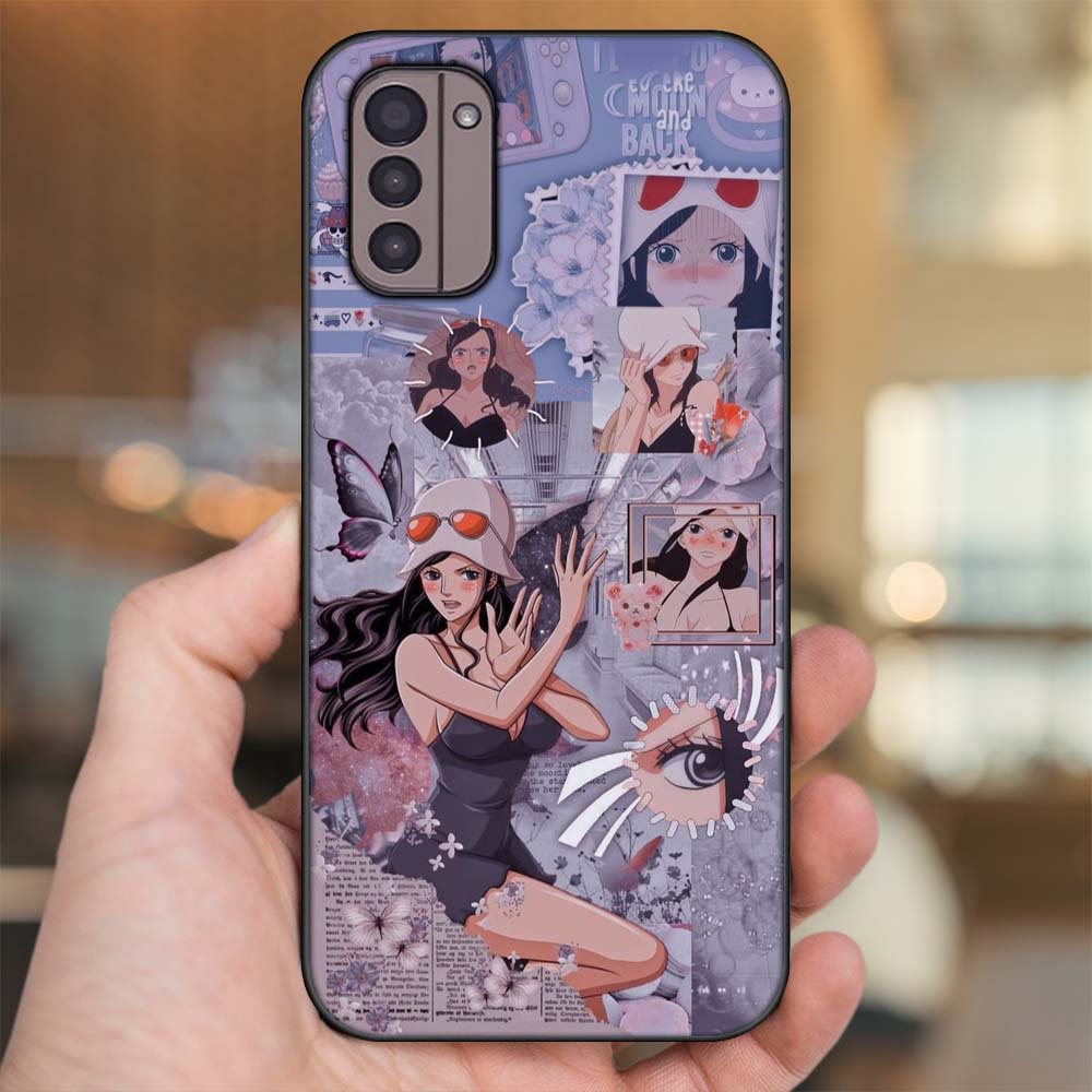 Ốp lưng Nokia G11 viền đen in hình Nico Robin One Piece Đảo Hải Tặc