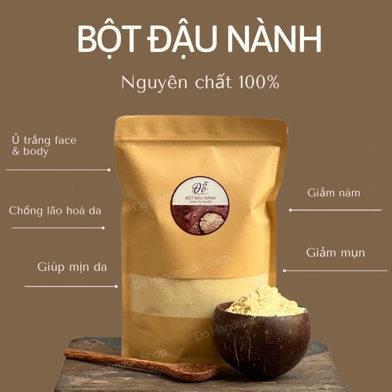 100G ;250G bột đậu nành làm đẹp ,tắm trắng nguyên chất 100% siêu sạch mịn, chống lão hóa, giảm mụn đầu đen