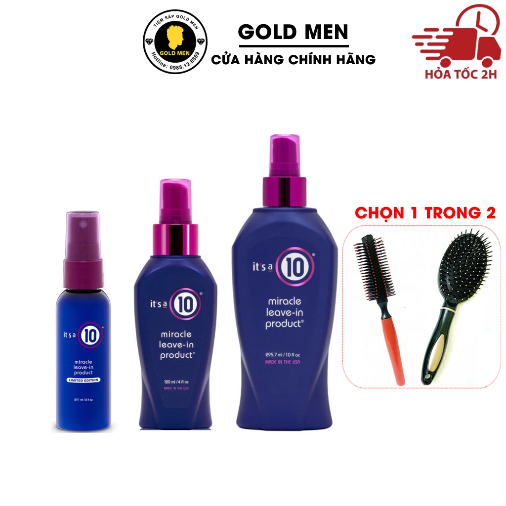 Xịt dưỡng tóc cao cấp It’s A 10 Miracle Leave in Product + Tặng quà