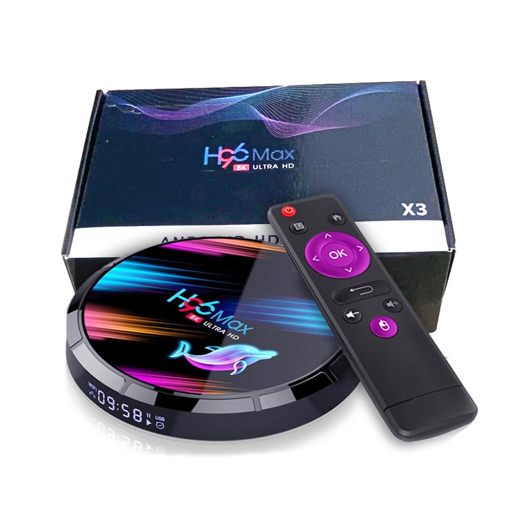 Android TV Box H96max X3 | Chip S905X3 Ram 4GB HĐH ATV 9.0 | Biến TV thường thành Smart TV | APP xem Tivi Free 150 Kênh