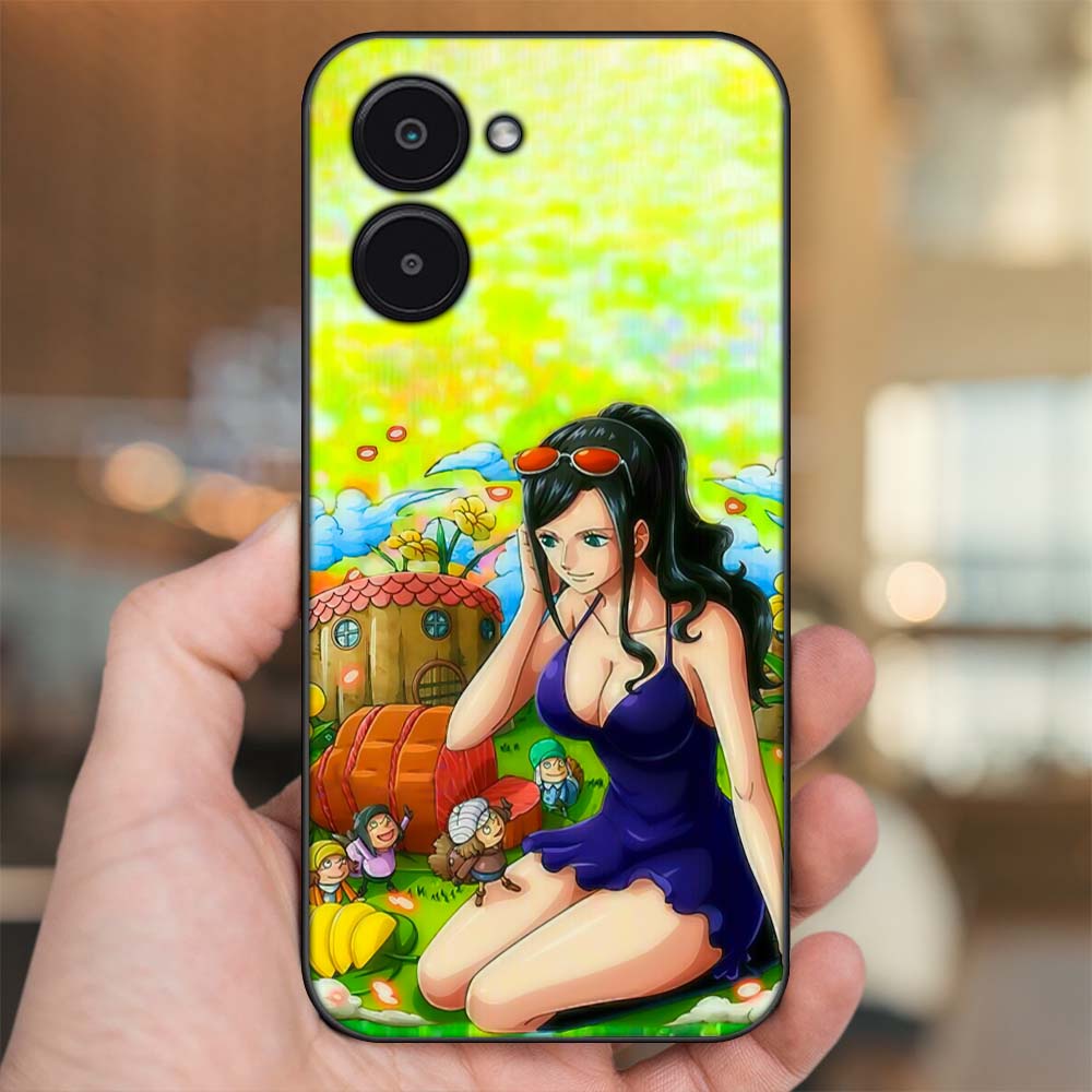 Ốp lưng Realme C33 viền đen in hình Nico Robin One Piece Đảo Hải Tặc