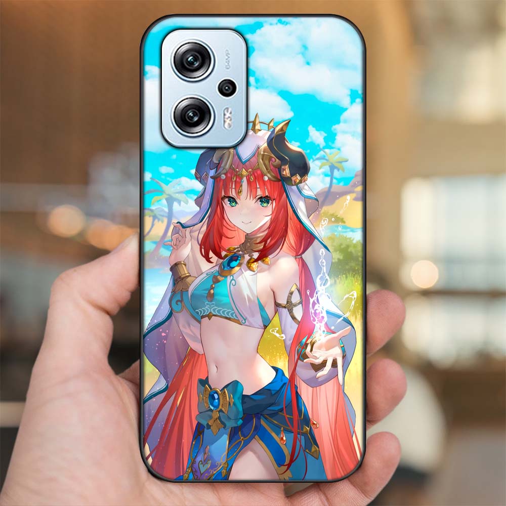 Ốp lưng Poco X4 GT viền đen in hình Nilou Genshin Impact