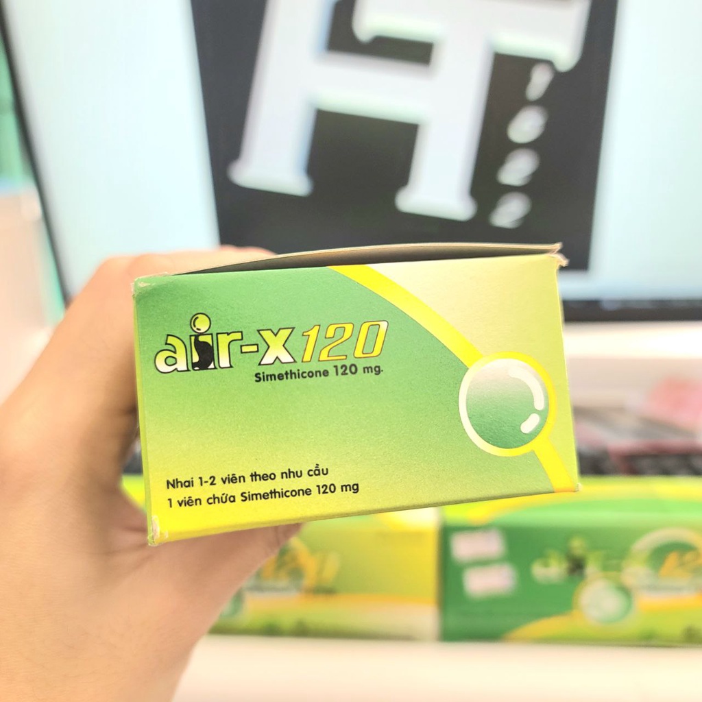 Air-X 120mg giảm chướng bụng, đầy hơi, ăn không tiêu vị bạc hà, ngọt