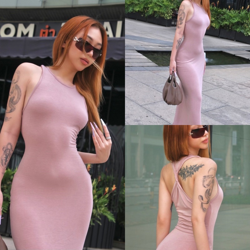Đầm body xoắn lưng | LUNARIA DRESS | CHARMER
