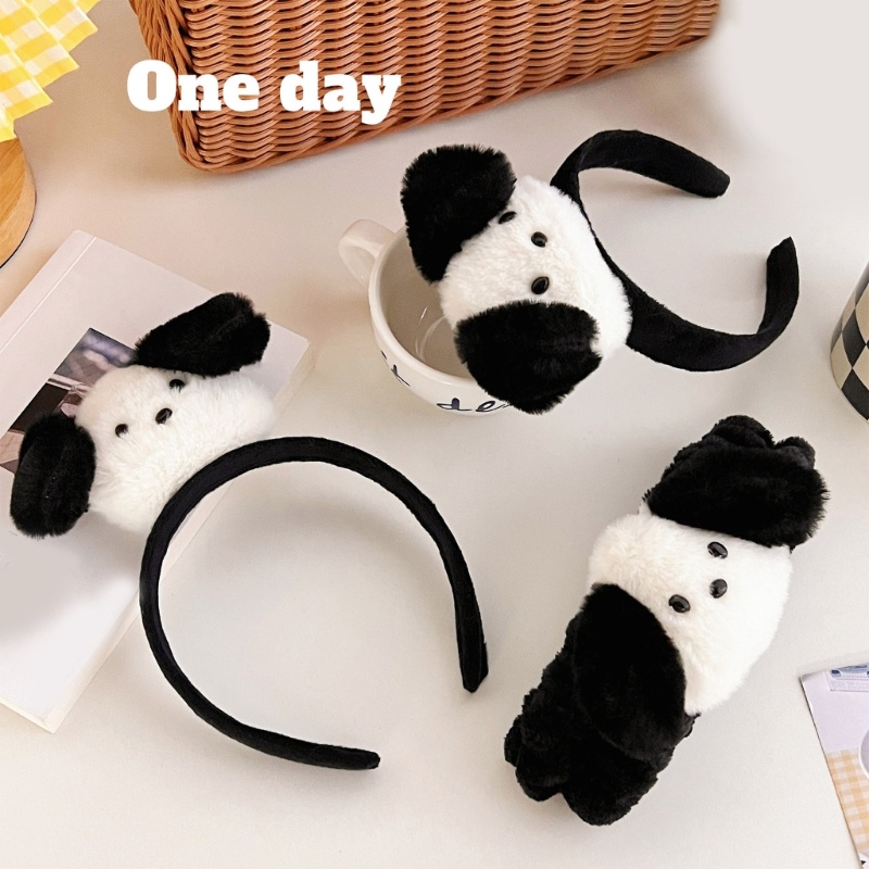 Băng Đô Cài Tóc Co Giãn Hình Tai Cún Dễ Thương Dành Cho Nữ