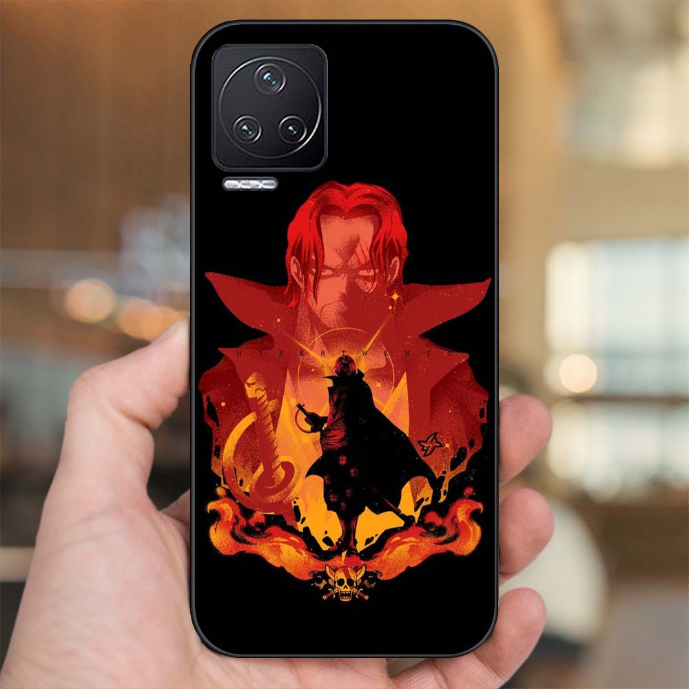 Ốp lưng Xiaomi Redmi K50 viền đen in hình Shanks One Piece Đảo Hải Tặc