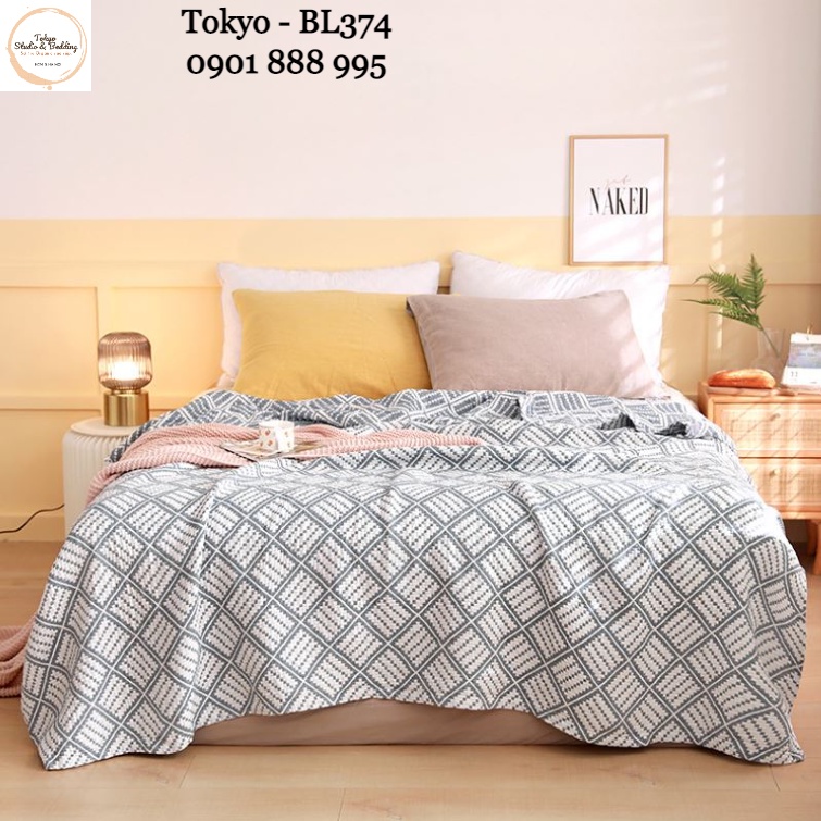 [XẢ] SO 39_Chăn Hè Xô Organic Cotton Dòng Phổ thông/Basic 3 lớp