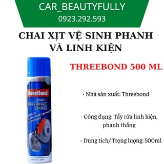 Chai xịt vệ sinh sên, phanh thắng threebond tb6602b brake & parts cleaner 500ml