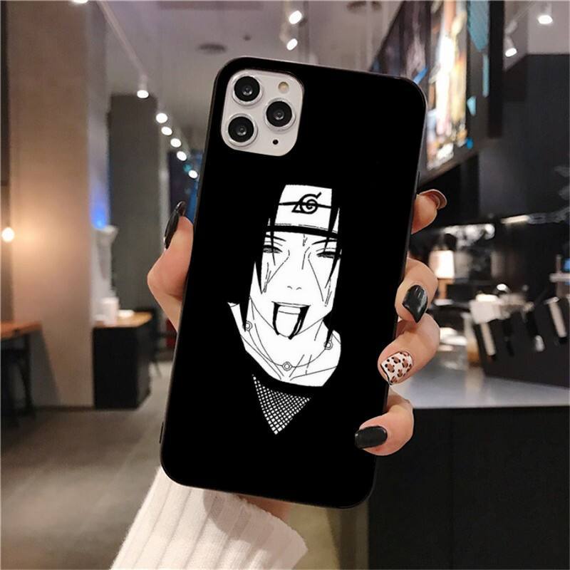 Ốp Điện Thoại TPU Dẻo Họa Tiết Hoạt Hình Naruto Sharingan Itachi Cho iPhone 6 6S 7 8 Plus X XS XR 11 12 13 14 Pro Max