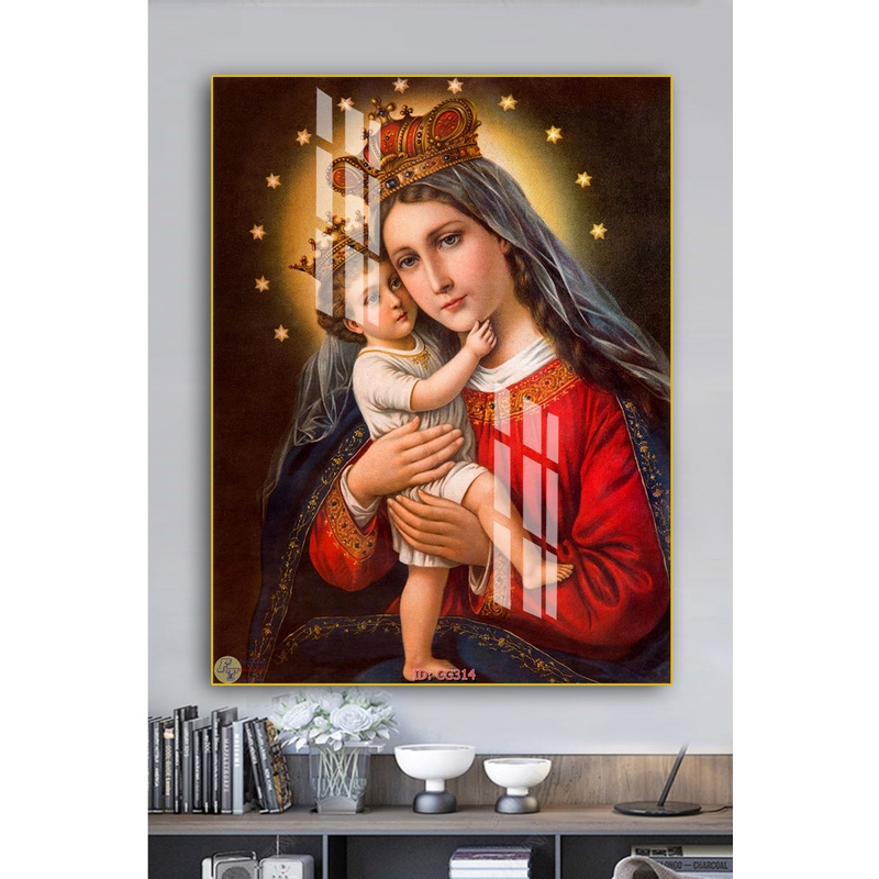 Tranh treo tường công giáo Thiên Chúa Giáo Tranh Công Giáo Chúa Giesu Đức Mẹ Maria - Trang trí Phòng Khách