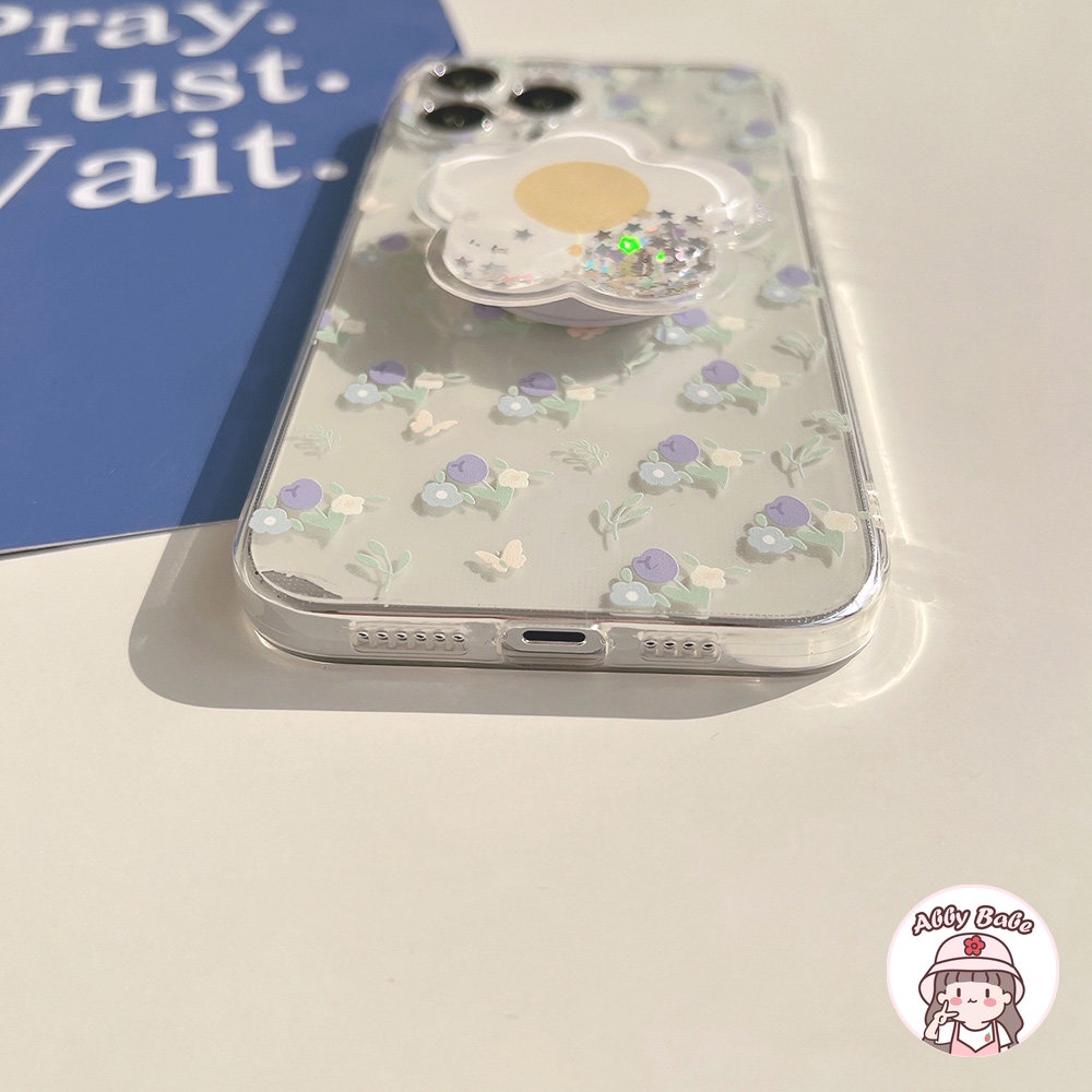Ốp Điện Thoại TPU Mềm Mỏng Chống Sốc Hình Hoa 3D Có Giá Đỡ Cho IPhone 14 Pro Max 13 12 11 Pro Max