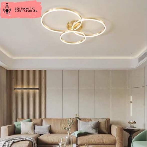 Đèn trần Cao Cấp SAHES kiểu dáng hiện đại trang trí nhà cửa với 3 chế độ ánh sáng [ẢNH THẬT 100%]