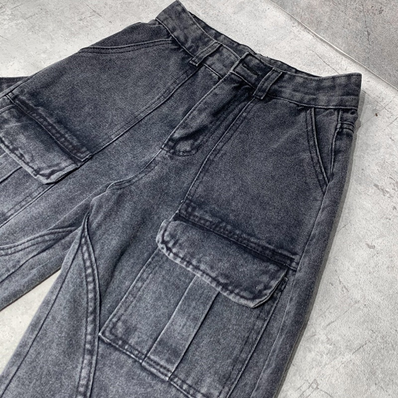 Quần Túi Hộp Vòng Cung Có Kèm Đai