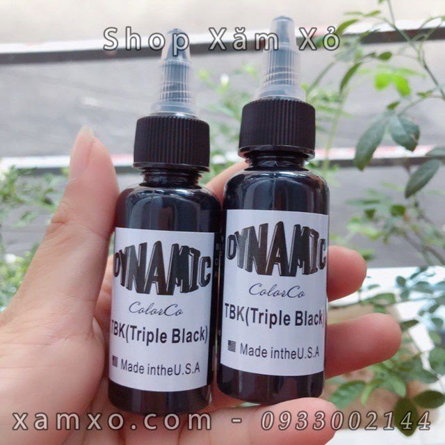 Mực màu đen xăm hình dynamic hàng chính hãng usa 1oz - dụng cụ xăm sài gòn #21644731501