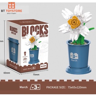 Lego hoa mini- Lắp ráp hoa 12 tháng để bàn