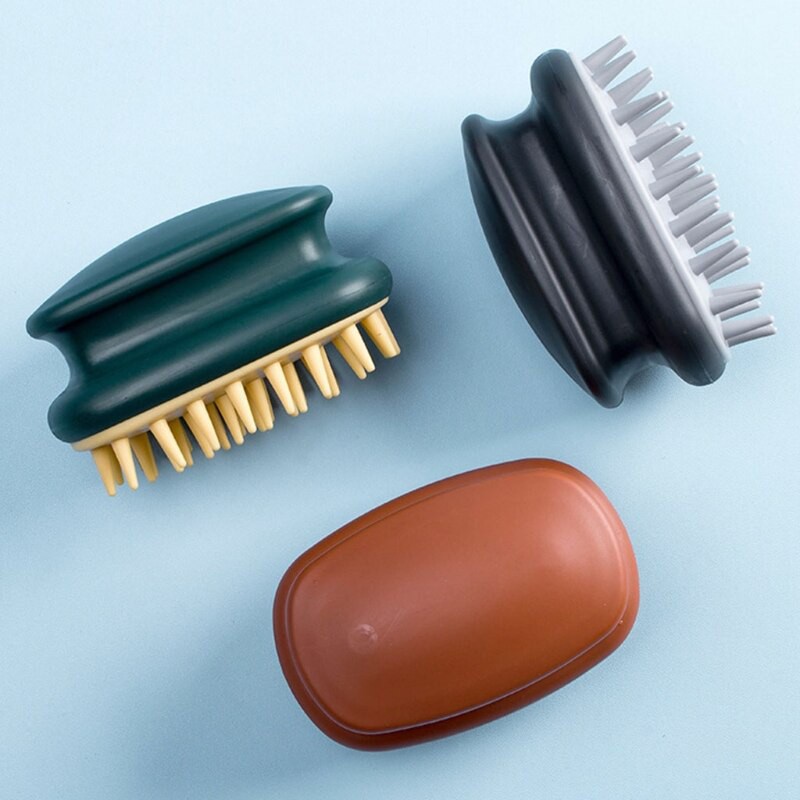 Bàn Chải Gội Đầu Bằng silicone Tiện Dụng Cho Nam Và Nữ