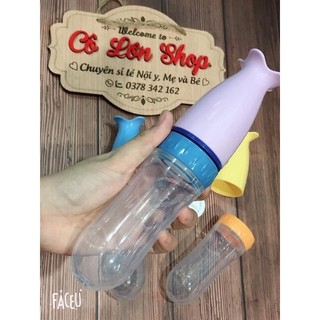 bình thìa silicon ăn dặm cho bé 90ml