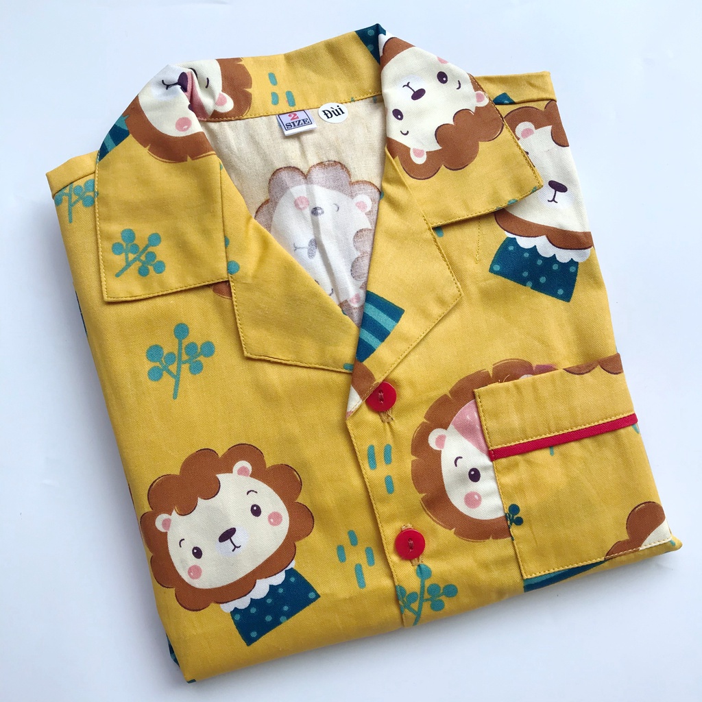 Pijama Đùi cho bé chất liệu vải Thô 100% cotton mềm mịn hút mồ hôi size 10-40kg nhiều mẫu cute