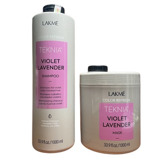 Dầu gội và mặt nạ ( hấp ) bổ sung hạt màu tím LAKME TEKNIA VIOLET LAVENDER 1000mlx2