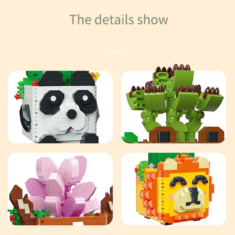 Đồ Chơi Lắp Ráp Mô Phỏng Động Vật Hoạt Hình Dễ Thương Cho Trẻ Em