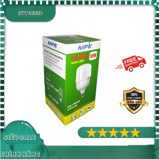 Bóng đèn led bulb trụ 30w mpe - thân nhựa ánh sáng trắng
