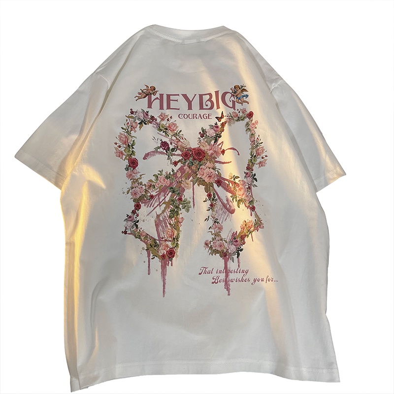 Áo thun Nelly ngắn tay in hình "COURAGE" áo phông