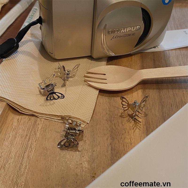 【coffeemate】⚡ Kẹp Tóc Hình Bướm Nhỏ Bằng Kim Loại Dễ Thương Thanh Lịch Phong Cách Hàn Quốc Cho Nữ Sinh