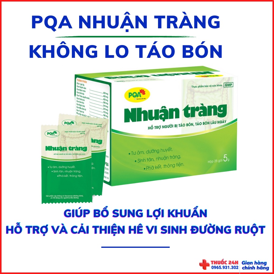 Cốm Nhuận Tràng PQA Hỗ Trợ Dưỡng Huyết, Nhuận Tràng, Dùng Cho Đối Tượng Bị Táo Bón Lâu Ngày Hộp 25 Gói