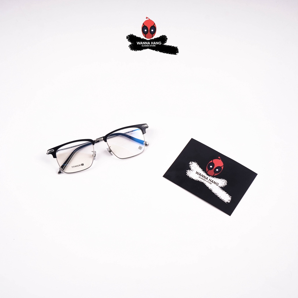 Gọng kính Chrome Hearts CH5208 titanium nam nữ chống tia UV cao cấp Wanna Hang WHCH62