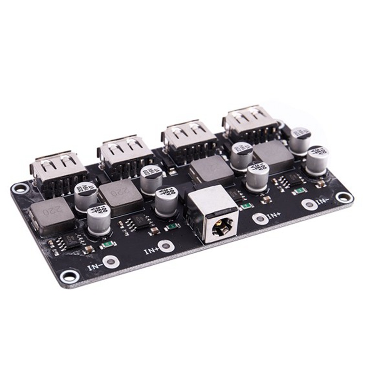 Qc3.0 QC2.0 Bảng mạch sạc nhanh USB 4XUSB Cổng DC-DC Bộ chuyển đổi DC12V-30V sang DC Mô-đun mạch sạc 3-12V