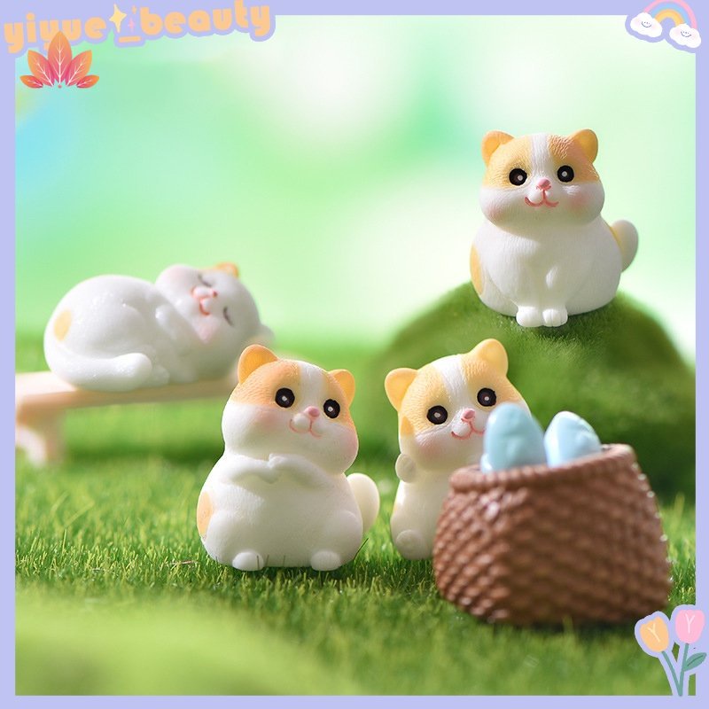 Mới Đồ trang trí Mèo Cam Nhỏ Xinh Tự Trang Trí Tiểu Cảnh HB JP5