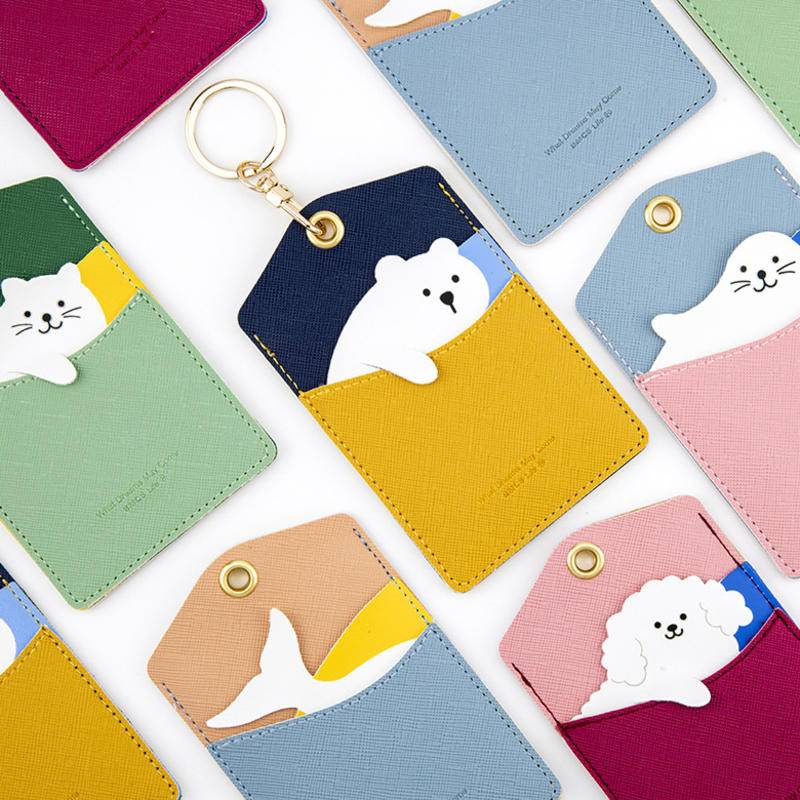 Bao Da Đựng Thẻ ID Họa Tiết Hoạt Hình Dễ Thương Cho Học Sinh