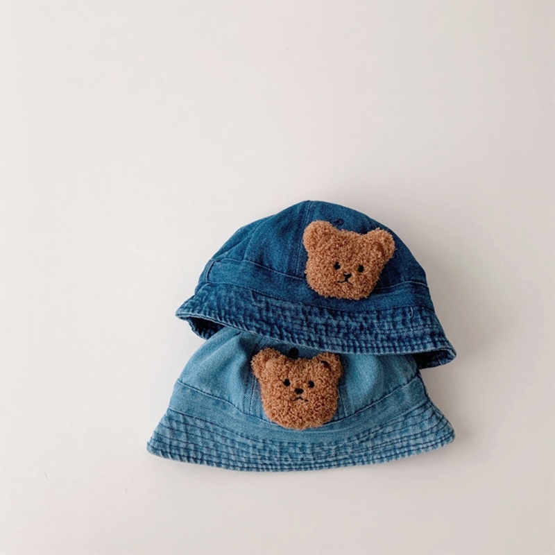 Nón Tai Bèo Chống Nắng / Gió Chất Liệu Denim Cho Bé