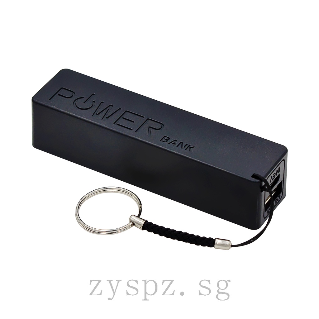 Hộp Pin Sạc Dự Phòng 1 18650 Cổng USB Diy Tiện Dụng Đen