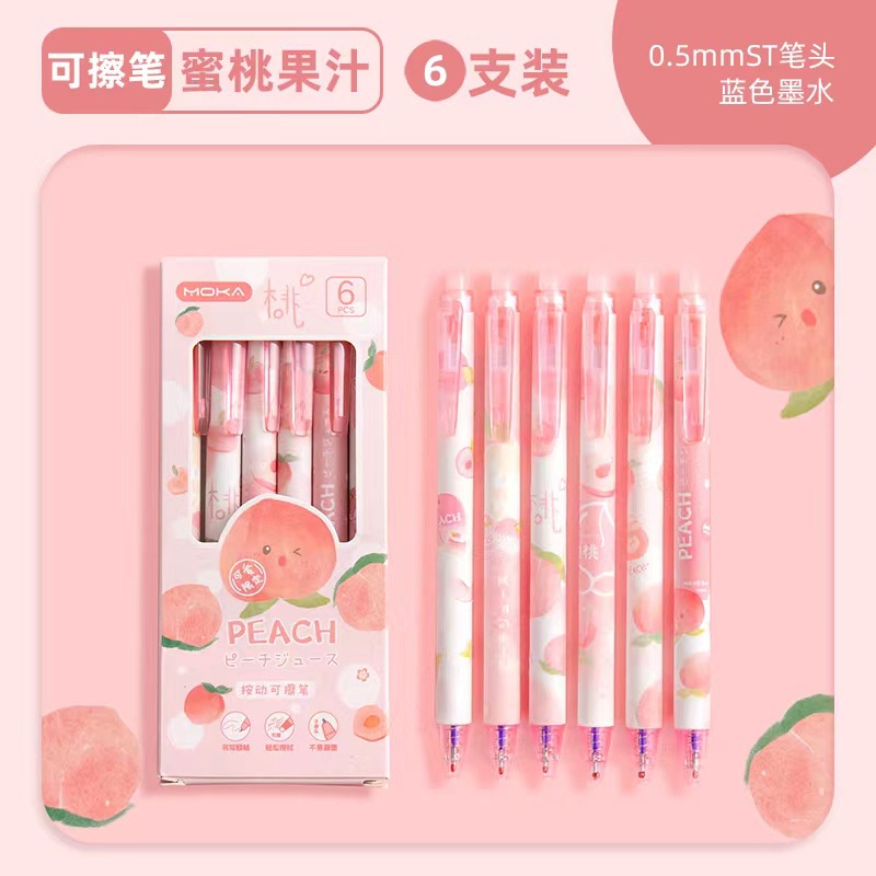 Bút Mực Gel 0.5mm Họa Tiết Hoạt Hình Dễ Tẩy Xóa