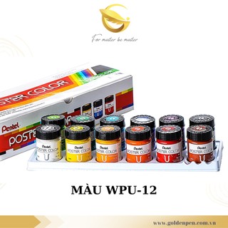 Hộp 12 Màu Vẽ Lọ Pentel Poster WPU2-12 POC-12ESG | Bền Màu Lâu Phai | An Toàn Sức Khỏe