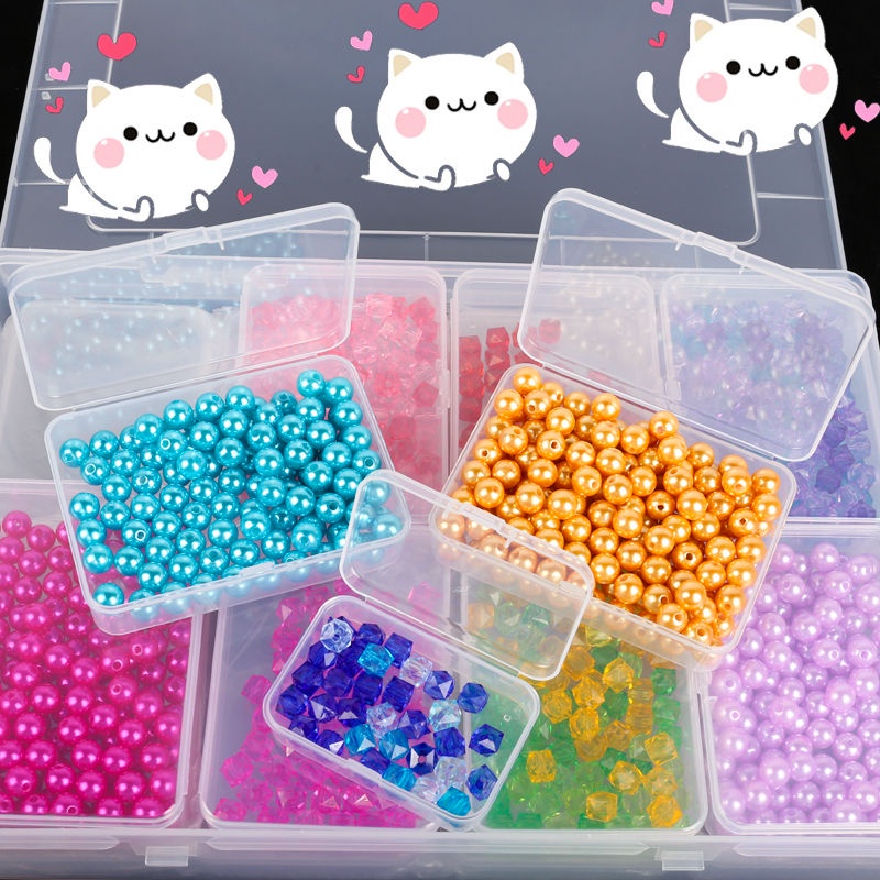 Handmade Beads Storage Box Small Items Crafts Storage Box Beaded Loose Beads Finishing Box Hand-Made