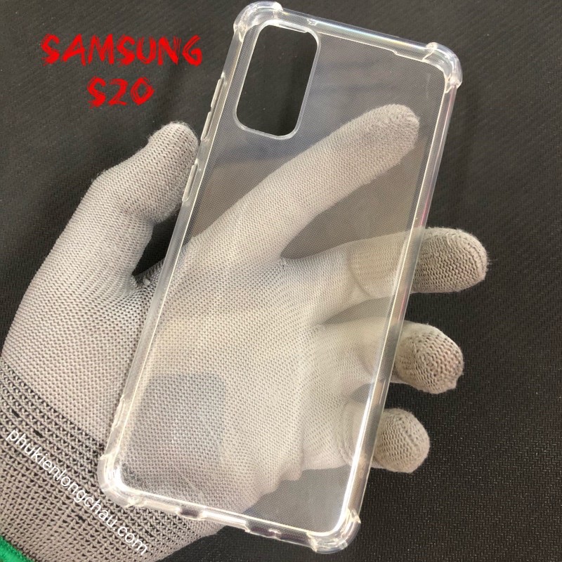 Ốp Lưng Samsung S20 Dẻo Trong Suốt Chống Va Đập Có Gù Bảo Vệ 4 Gốc Silicon Cao Cấp