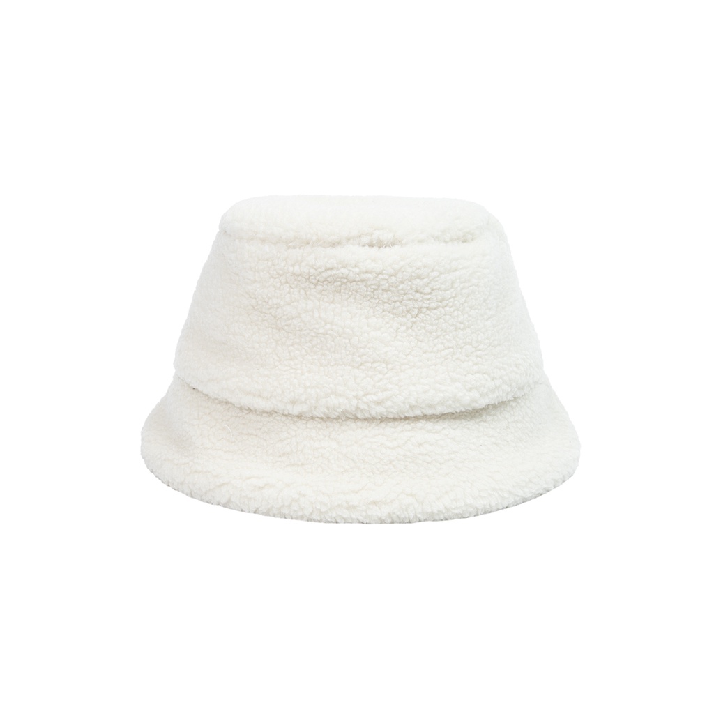 TATICHU - White Teddy Bucket Hat - Mũ nón bucket lông
