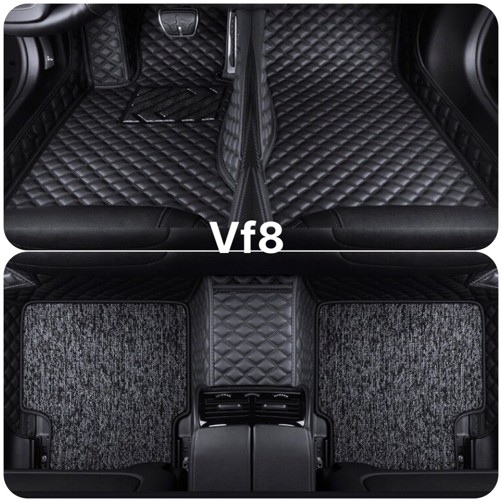 Thảm lót sàn ô tô 6D cao cấp cho Vinfast VF8 không mùi không thấm nước phủ kín 90% sàn xe