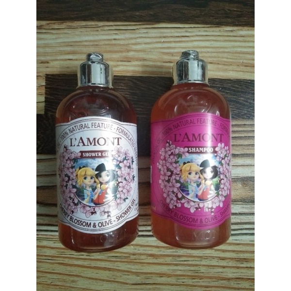 DẦU GỘI / SỮA TẮM cho bé Cherry Blossom 250ml , hương hoa anh đào, thương hiệu Pháp L'amont En Provence