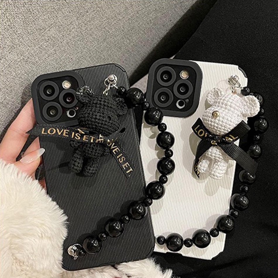 Ốp Điện Thoại Da Silicon Hình Gấu 3D Cho iPhone 11 12 13 14 Pro MAX 11Pro 12Pro 13Pro 7 8 Plus X XR XS MAX SE 2020 2022