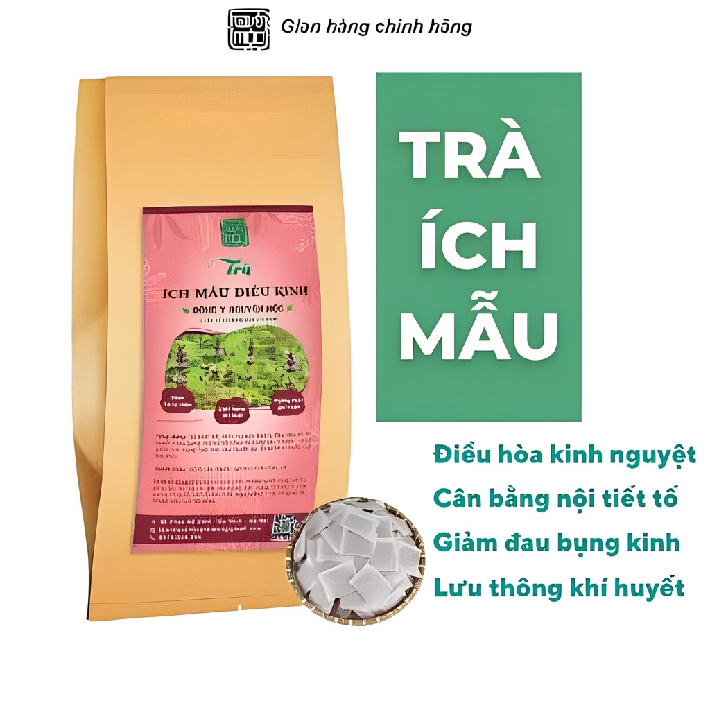 Trà ích mẫu điều kinh Nguyên Mộc giảm đau bụng kinh điều hòa kinh nguyệt cân bằng nội tiết tố phụ nữ làm đẹp da