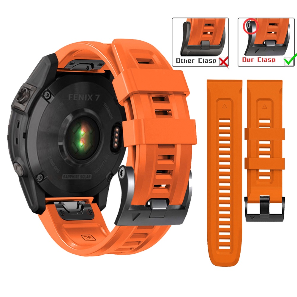 Dây Đeo Thay Thế 26mm 22mm Cho Garmin Fenix 2 3 3HR 5 5X Plus 6 6X 7 7X Pro Forerunner 965 955 945 935