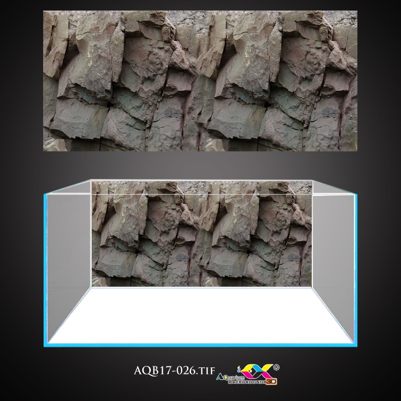Tranh dán bể cá 3d - tranh dán hồ cá mẫu vách đá siêu đẹp và nét, có keo sẵn trên bề mặt, đa dạng kích thước AQB17-026