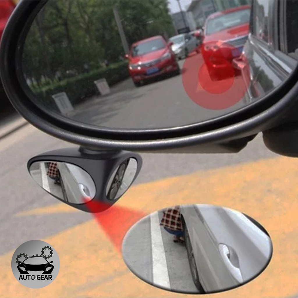Gương cầu lồi ô tô góc rộng đa chức năng 2in1 hỗ trợ tầm nhìn, khắc phục điểm mù khi lái xe, đỗ xe