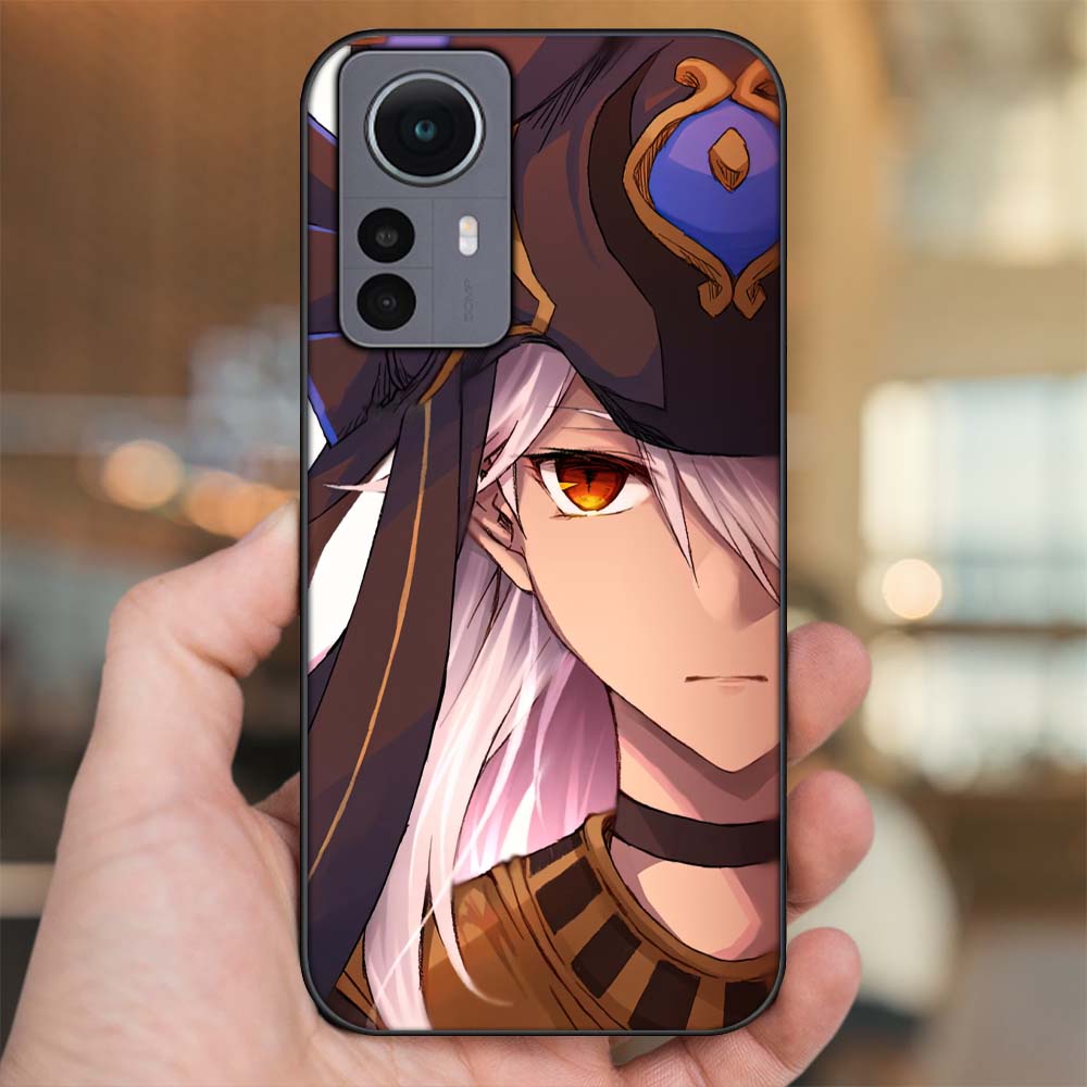 Ốp lưng Xiaomi 12 Pro 5G viền đen in hình Cyno Genshin Impact