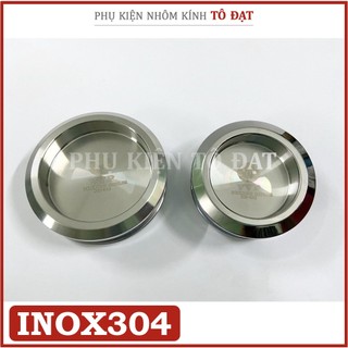 Tay nắm âm inox cửa lùa kính cường lực